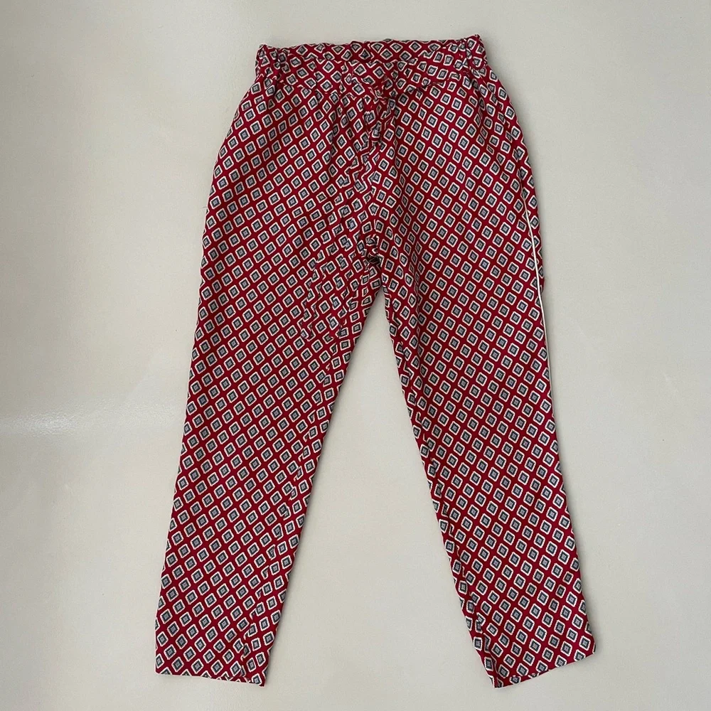 ❌ SOLD The Kooples Printed Silk Trousers, Size XS - Picture 2 of 4